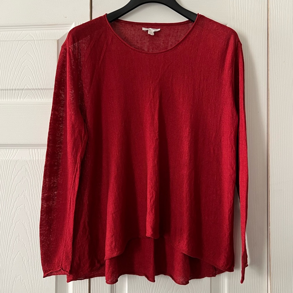 NWOT — Eileen Fisher Fine Linen Round Neck Top